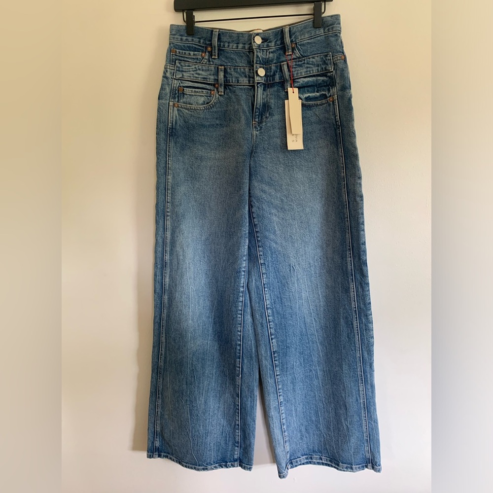 Alice + Olivia Cool Double Waistband Jeans Size 29 - Picture 3 of 13